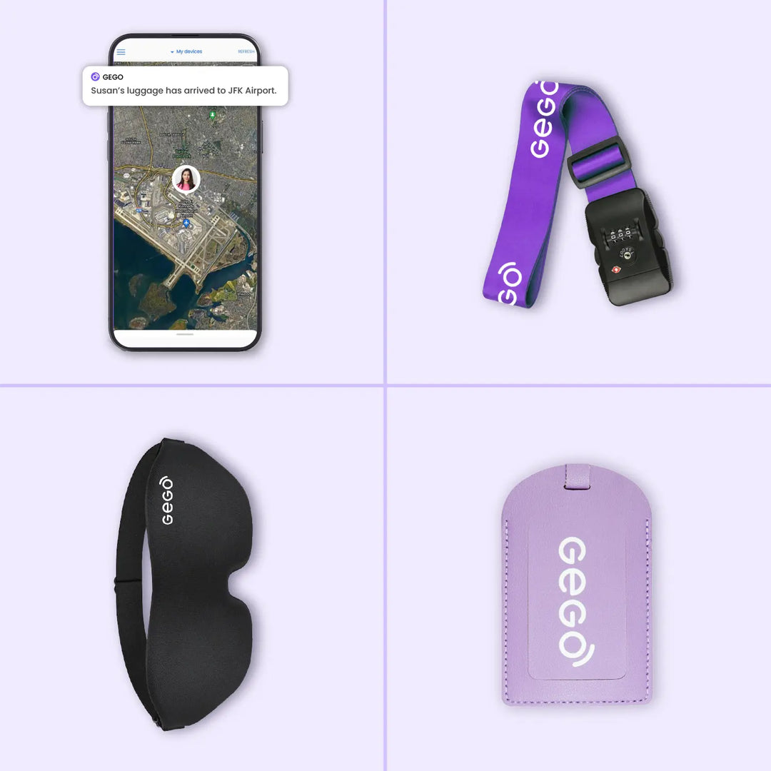 Collection of Gego travel accessories 