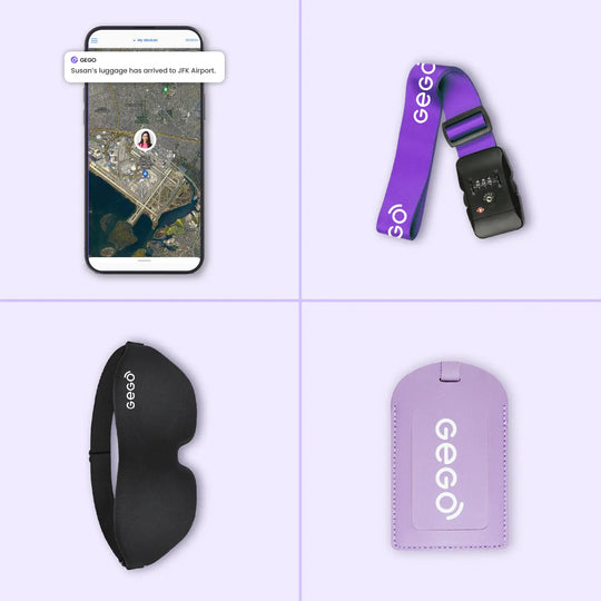 Collection of Gego travel accessories 